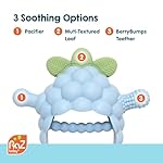 RaZbaby RaZberry Grip Silicone Teether Toy for 3M+ | Drop Resistant Hand Held Teether for Babies and Infants - Designed by Nature with Our Patented BerryBumps Multitextured Design | 3M+, Pink - Image 5