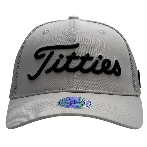 Image of GP POWER GOLF Original Titties Mesh Hat - White Trucker Cap with Adjustable Strapback