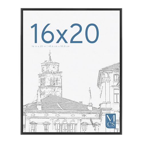 MCS Original Poster Frame 16x20 Black Lightweight Vertical & Horizontal Wall Hanging Large Picture Frame for Posters, Art Prints & Gallery Wall (1-Pack)