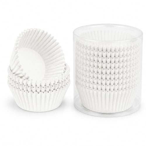 Oeyliz Cupcake Liners 200 Counts Standard Cupcake Liners for Baking Cupcake Liner for Baking Cupcake Wrappers Baking Cups (200, White)