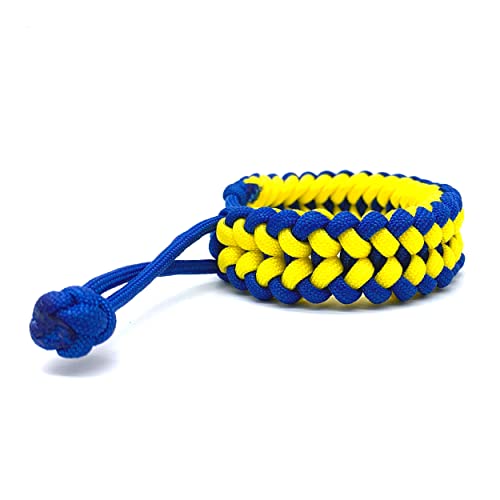 Lamibee Ukraine Flag Proud Bracelet, Ukraina Proudly Bracelet, Paracord Wrist Wrap Bracelet, Survial Braided Bracelets For Men, Husband, Father, Teen Boy Camping, Fishing, Military Gear Army Theme Gifts #TOP3