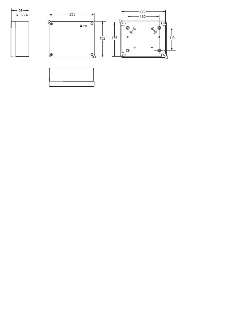 Famatel 3044 - Caja estanca rectangular 220x170 con tapa transparente