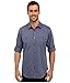 Calvin Klein Men's Denim Stripe Roll-Tab Long-Sleeve Button-Front Shirt