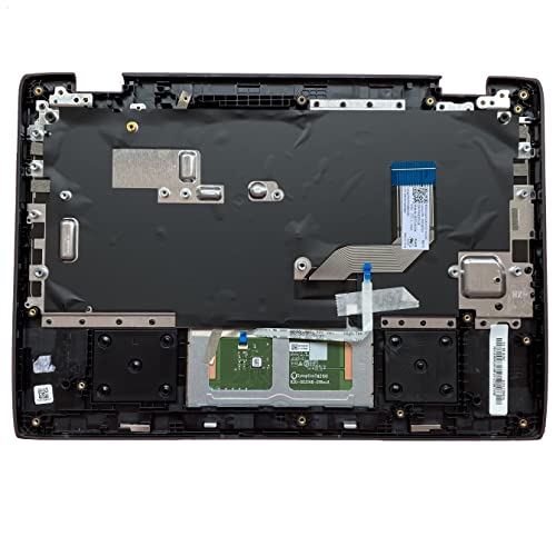 LTPRPTS Replacement Laptop Upper Case Palmrest Keyboard Assembly Part for Lenovo Chromebook 100E 2th AST 5CB0Z21474 Black