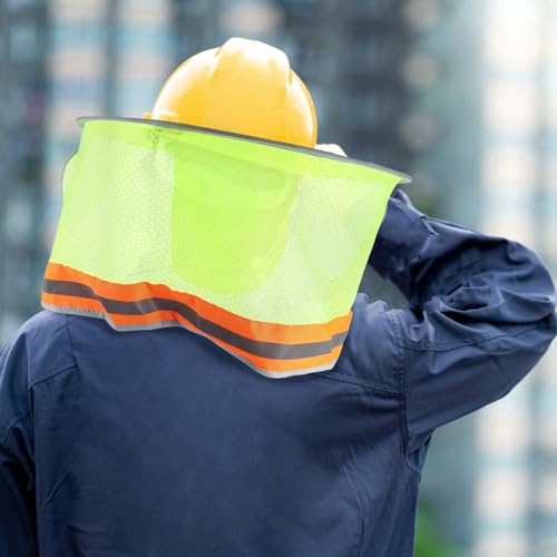 Protector solar para casco de alta visibilidad con cubrenucas de malla transpirable 6