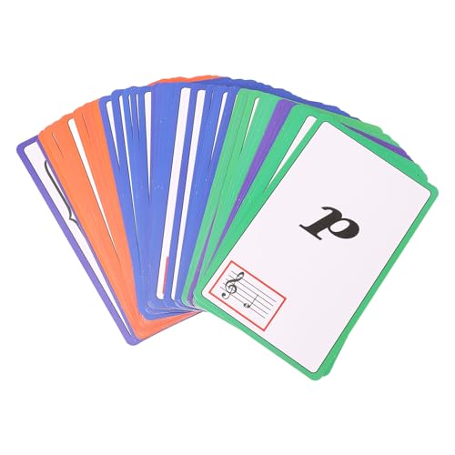 50 PCS Música Tarjetas Flash Flash Teoría de la Teoría de Notas Flash con Colores Brillantes y Esquinas Redondeadas para Aprender