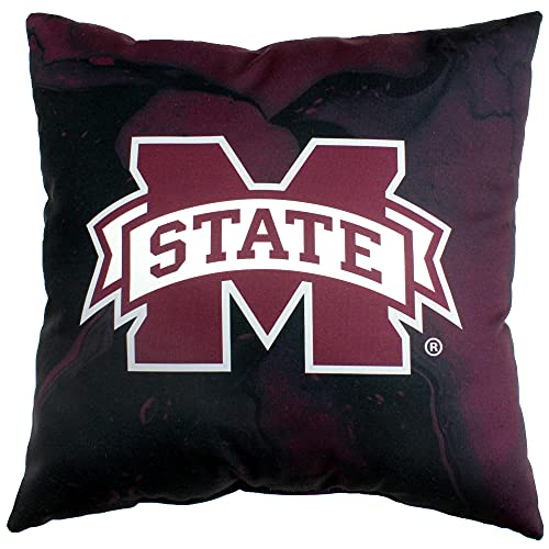 Image of College Covers Mississippi State Bulldogs 2 Sided Color Swept Decorative Pillow, 16 inch, Made in The USA
