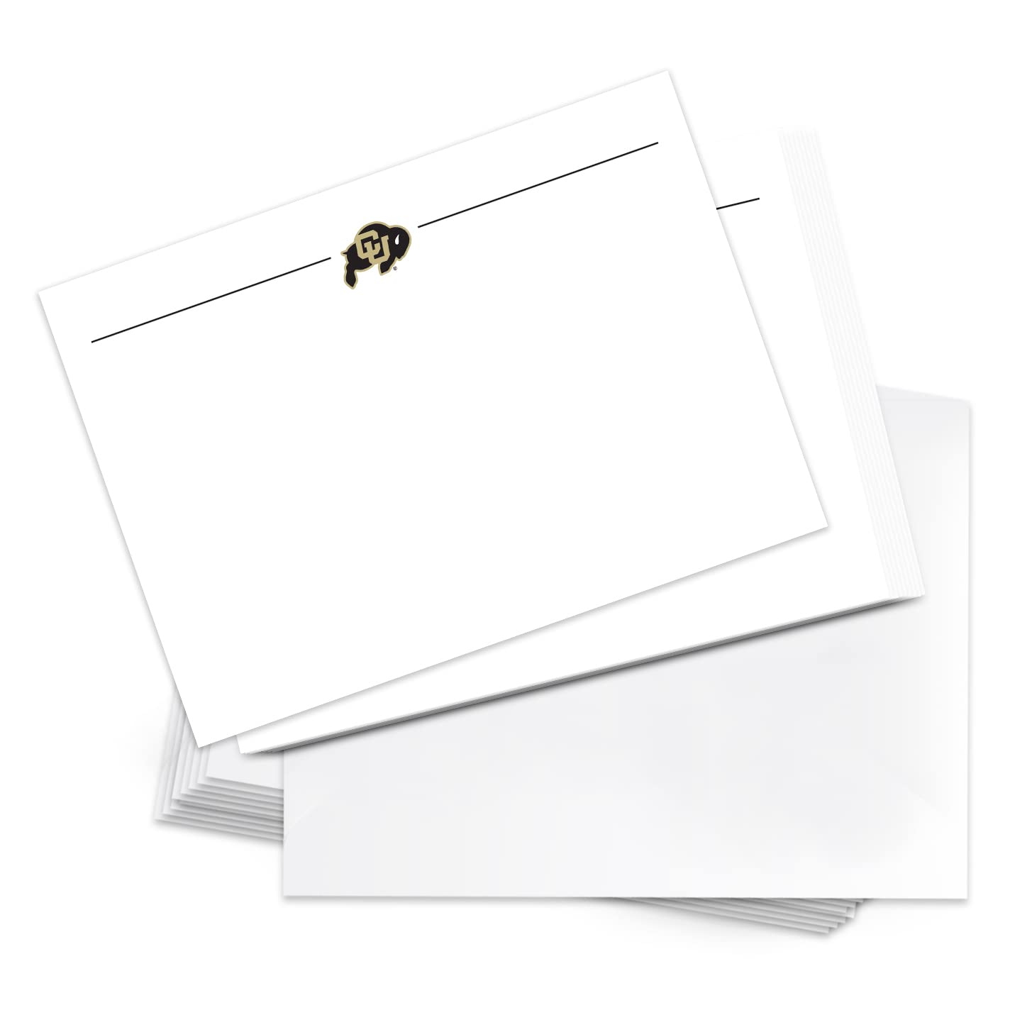 Desert Cactus University of Colorado 10 Pack Notecards Stationery Cardstock Buffaloes CU Buffs Includes Envelopes Memo Party Thank You (Notecard 1a)