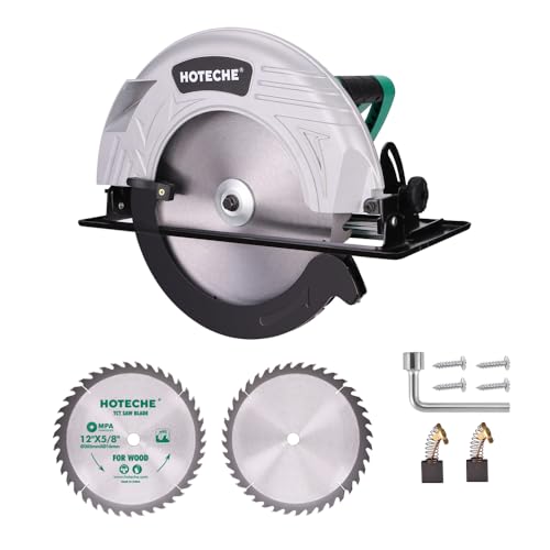 Hoteche 305MM 2800W Elektrokreissäge | Kupferdrahtmotor, 3300RPM, Mit TCT - Sägeblatt, Aluminiumgehäuse, in Zwei - Wellpappe - Farbenschachtel
