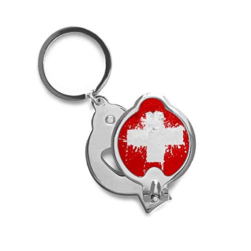 Coupe-ongles motif drapeau suisse DIYthinker en acier pour manucure