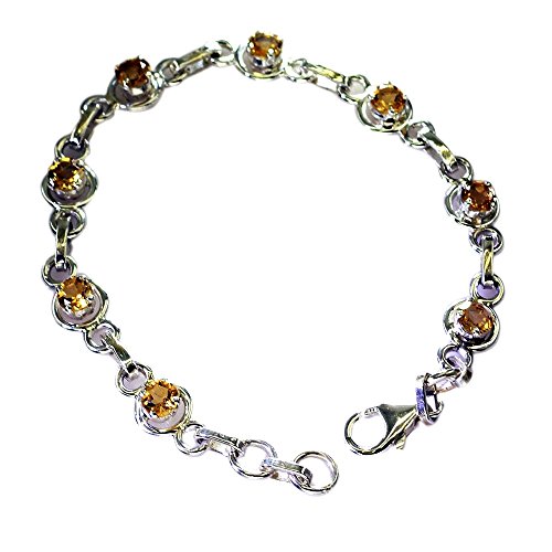 Bracelet citrine naturelle argent massif pour illuminer vos tenues