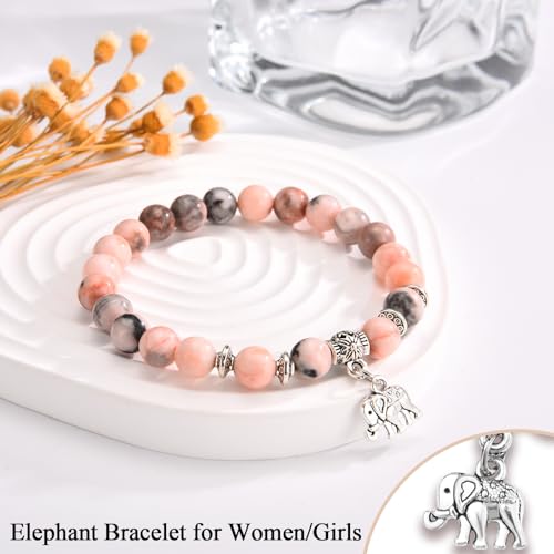 Elephant Bracelet Gifts Get Well Soon Gifts Breast Cancer Gifts for Women, Feel Better Recovery Inspirational Encouragement Comforting Healing Gift for Female Patients Women Girls Her2