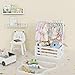 BAMBOOHOMIE Baby Shower Crate Closet, Baby Baskets with Hangers Handle, Baby Crate Box for Baby Shower, Welcome Gift Basket for Newborn Baby, Pregnancy Gift for New Parents (White, Small Size)