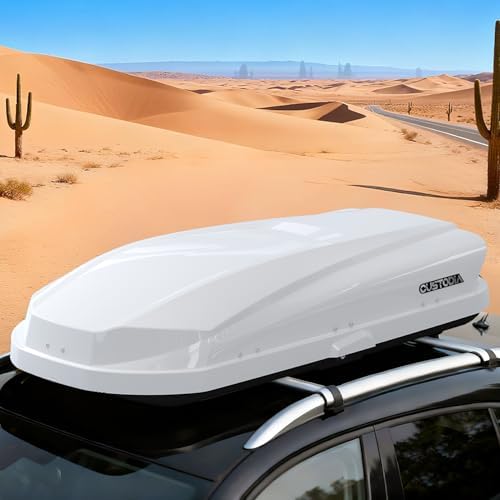 Hard Shell Rooftop Cargo Carrier with Roof Box, Heavy Duty Weathe...