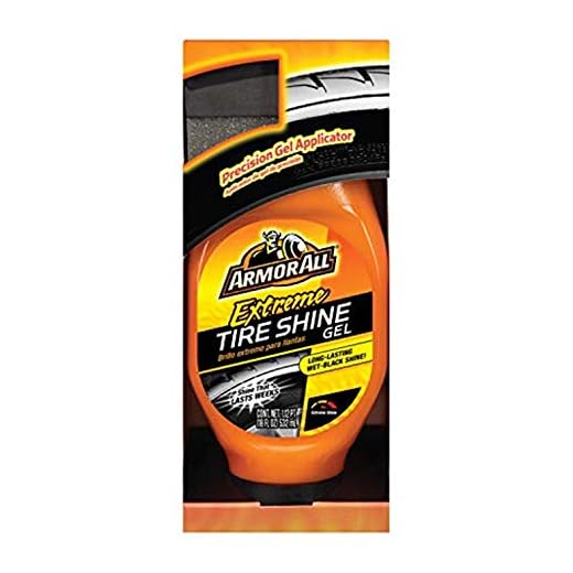 Armor All Extreme Tire Shine Gel, Long Lasting Black Tire Shine, 18 Fl Oz
