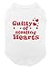Guilty of Stealing Hearts - Valentine Dog Shirt (White, X-Large)