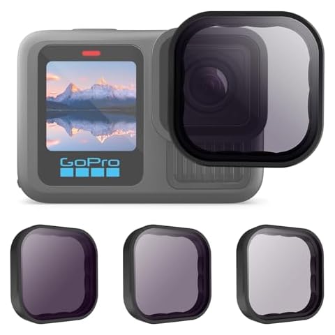 AFAITH ND Filter Set Compatible with GoPro Hero 13 Black 3-Pack Filter Kit ND8 ND16 ND32 Multi-Coated HD Optical Glass Cover
