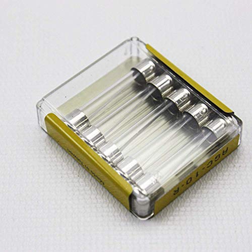 Bussmann AGC-10-R AGC Series Fuse, Fast Acting, 10 Amp, 250V, Glass Tube, 1/4" x 1-1/4", Rohs Compliant (Pack of 5)