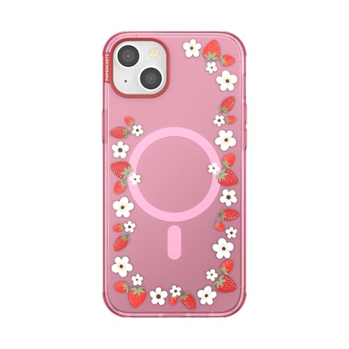 PopSockets iPhone 14 Plus Phone Case with MagSafe- Strawberry Frame