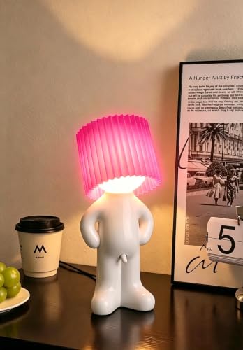 osiweixun Bedside Night Light, Shy man lamp,Pink