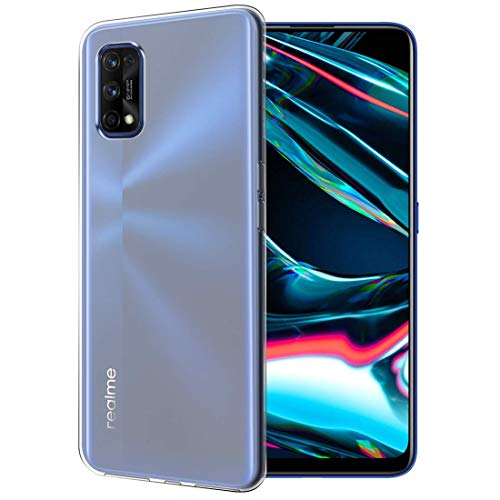 Image of Fashionury Crystal Clear Case for Realme 7 Pro | Yellowing Resistance | Transparent TPU Silicone | Raised Camera Lips | Slim Transparent Cover
