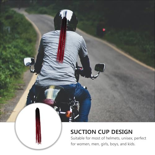 Queue de Cheval pour Casque Dreadlocks Tresse PU Accessoires Moto