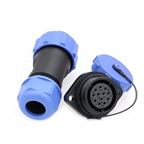 DRRI Industrial Threaded SP2110 Weipu SP21 12Pin Flange Mount Plastic Waterproof IP68 Aviation Circular Plug Socket Connector for Industrial Machinery - Image 4