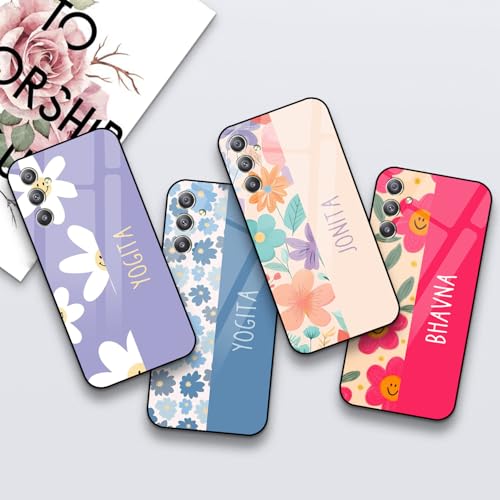 Image of COLORflow Back Cover Compatible with Samsung Galaxy A34 5G | Floral Names Color Customized | Shockproof TPU Bumper with Camera Protection Back Cover Compatible with Samsung Galaxy A34 5G, Assorted