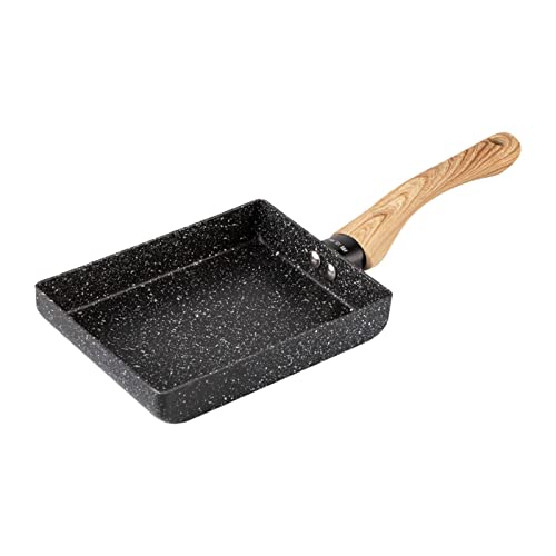 Breakfast Multiusos Egg Roll 5'x7' Japonés Omelette Pan, Negro, Individual
