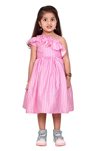 Image of Cotton Printed one Shoulder Frock for Girls