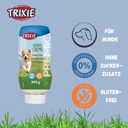TRIXIE Hundeleckerli Premio Hunde-Geflügelcreme XXL 300g - Premium Leckerlis für Hunde glutenfrei - ohne Getreide & Zucker, schmackhafte Belohnung für Training & Zuhause - 31791 (Packung mit 2)