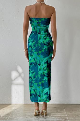 image for PRETTYGARDEN Women's Summer Maxi Bodycon Dresses Strapless Tube Top Pr