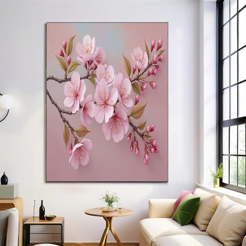 Toile Fleurs de Cerisier : Rompre la Monotonie des Murs Blancs avec l'Art