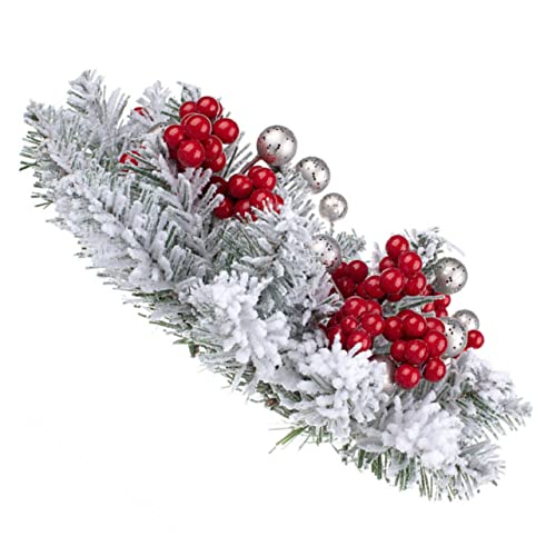 FUNOMOCYA Simulated Candlestick Garland Artificial Berry Wreath Small Christmas Wreath Decor