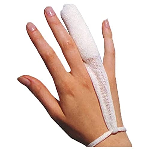 Surgifix - Singlefix, Pansement Doigt Stérile, Taille moyenne, Gaine en Coton avec Rembourrage Intérieur de Protection, Absorbant et Doux, Noeud de Fermeture au Poignet, Fabriqué en Italie, 100 pcs Cover
