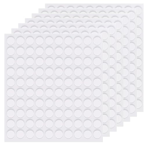 Doppelseitige Klebepunkt Aufkleber 600 Stück Rund Transparente Punkte Doppelseitige Klebepunkte Keine Spur Doppelseitige Aufkleber für Ballon Festival Dekoration DIY Basteln Papier Glas Metall(10mm)