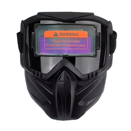 Image of Auto Darkening Welding Helmet | Anti-Glare Welding Masque With Large Viewing Area | Breathable Face Shield, Heat-Insulating Full Cover Headgear For Eye Protection, Arc Welding, Workshop