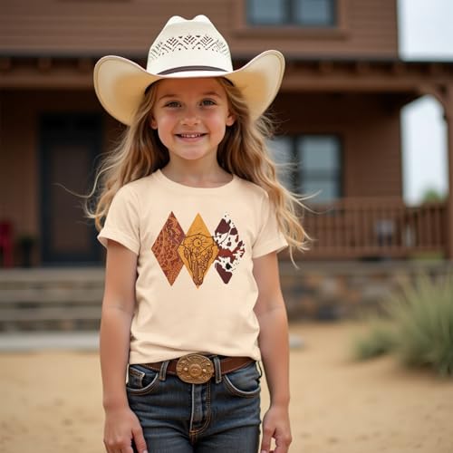 CM C&M WODRO Toddler Baby Girls Cowgirl Shirts Rodeo Western Cow Graphic T-Shirt Short Sleeve Kids Summer Cotton Tee Tops2
