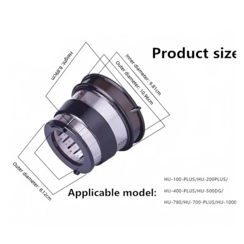 Filtro de repuesto para exprimidor lento compatible con Hurom 4