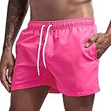 Badehose für Herren Atmungsaktiv Wasserabweisend - Herren Badeshorts Schnell Trocknend - Badehose Herren Boxer Shorts Beach Shorts - Männer Trainingsshorts Elastisch Verstellbar Mit Tunnelzug