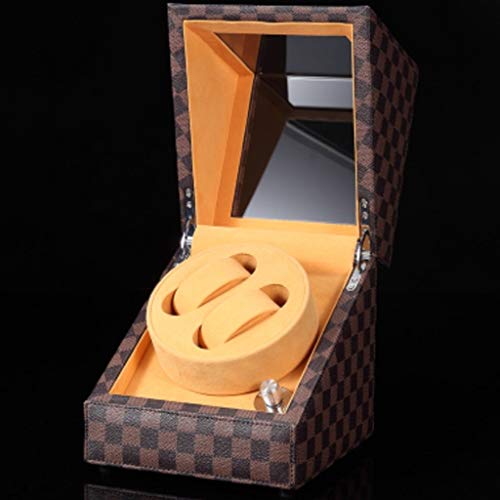 Preisvergleich Produktbild SuRose Automatik Uhrenbeweger Box Uhrenbeweger Auto Dual Uhrenbeweger Leder Aufbewahrungsbox Display 2 Uhrenbeweger Gehäuse Automatik Rotationsbeweger