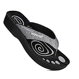 Aerosoft - Women's Orthotic Arch Supportive Flip Flops Sandals (US 05, Grey)