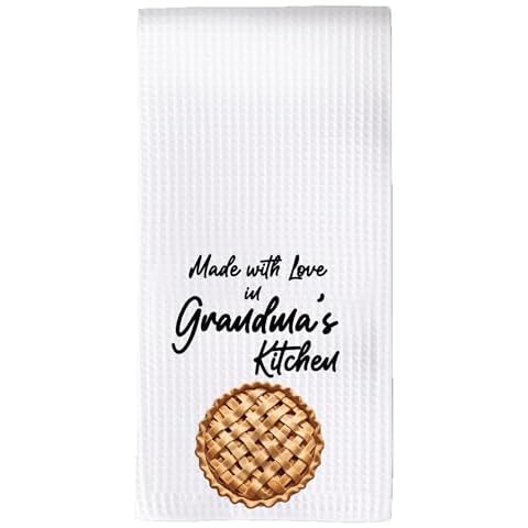 Pattern Pop Personalized Pie Made with Love in Kitchen Tea Towel Cover