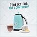 Nostalgia Retro Stainless Steel Electric Tea And Water Kettle, 1.7 Liters, Auto-Shut Off & Boil-Dry Protection, Water Level Indicator Window, Aqua