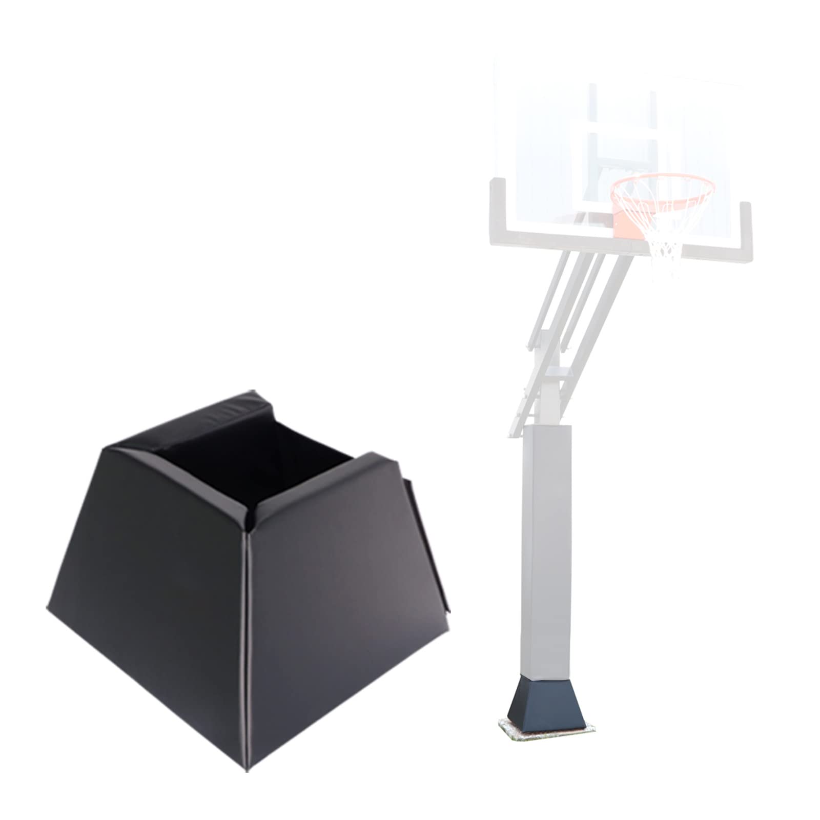 VANCL Base Padding Wrap Around Outdoor Waterproof Basketball Base Pad Durable UV-Resistant Base Pads for Protection Black(Fit 5''x5'' Base)â€¦