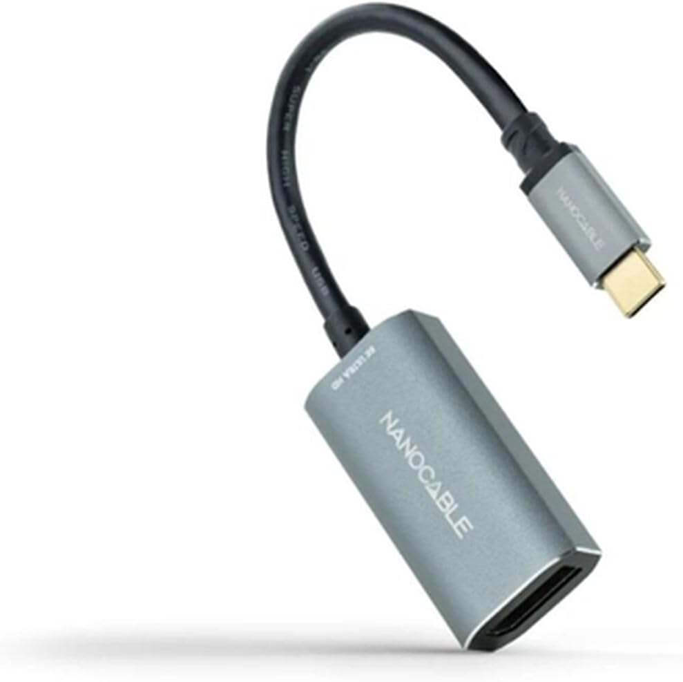 Nano Cable 10.16.4104-G USB-C to DisplayPort Converter 8K Aluminium, 15 cm, Grey