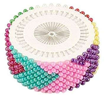 Advancedestore Pack of 480 Mixed Colour Pearl Head Pins - Sewing Pins for Tailor, Dressmaking, Patchwork, Wedding, Florist, Art and Craft