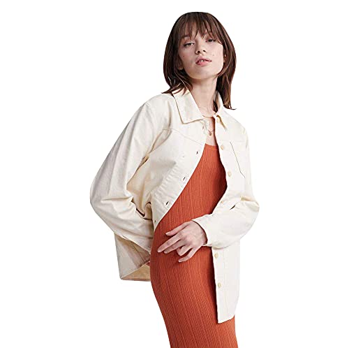 Superdry Femme Eden Jacket Blouson Not Applicable, Écru (Oyster PCB), Medium (Taille Fabricant: 12)