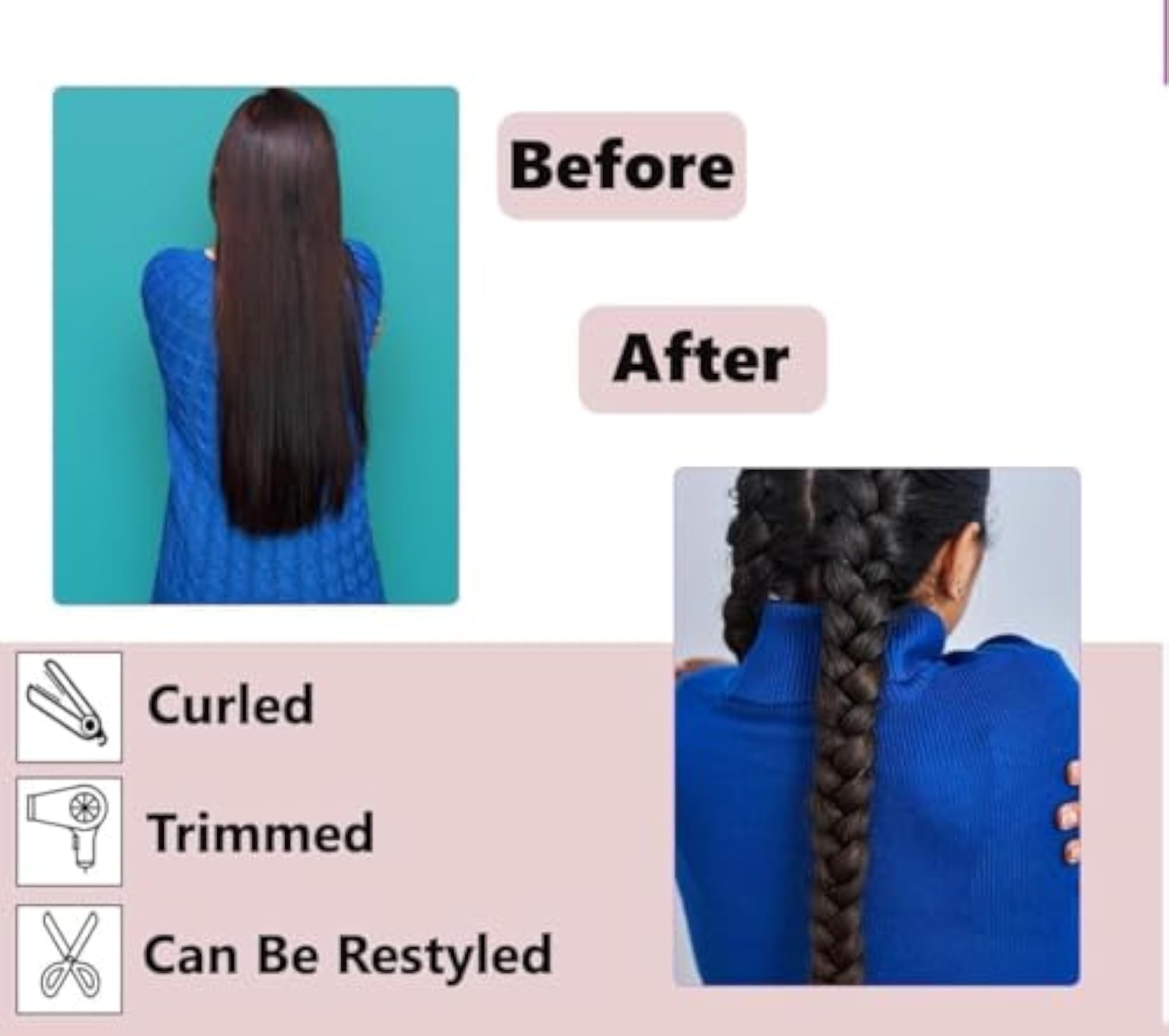 Brown Paranda Choti Hair Extension for Women