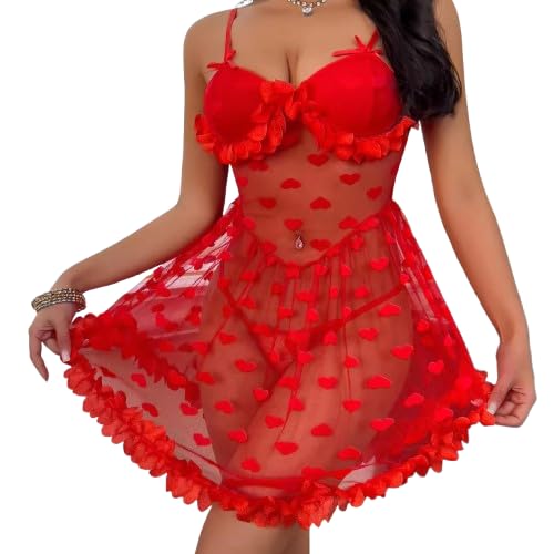 brachy Women Babydoll Lingerie Erotische Floral Lace Plus Size Night Dress Sleepwear-picture-16